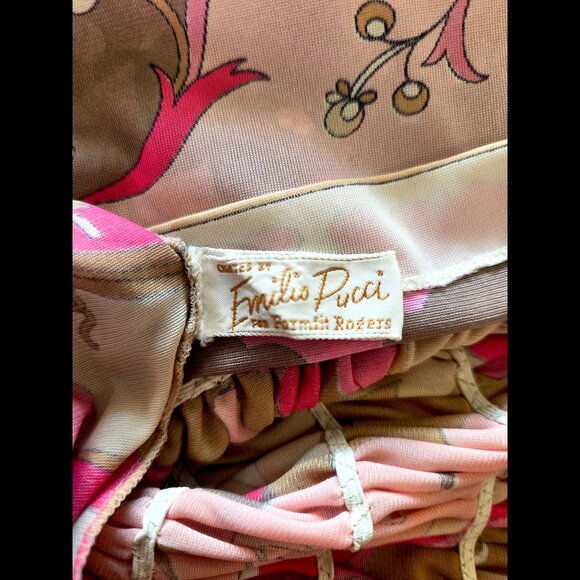 Emilio Pucci Vintage 1960s Pink Abstract Mini Dress - Picture 3 of 3